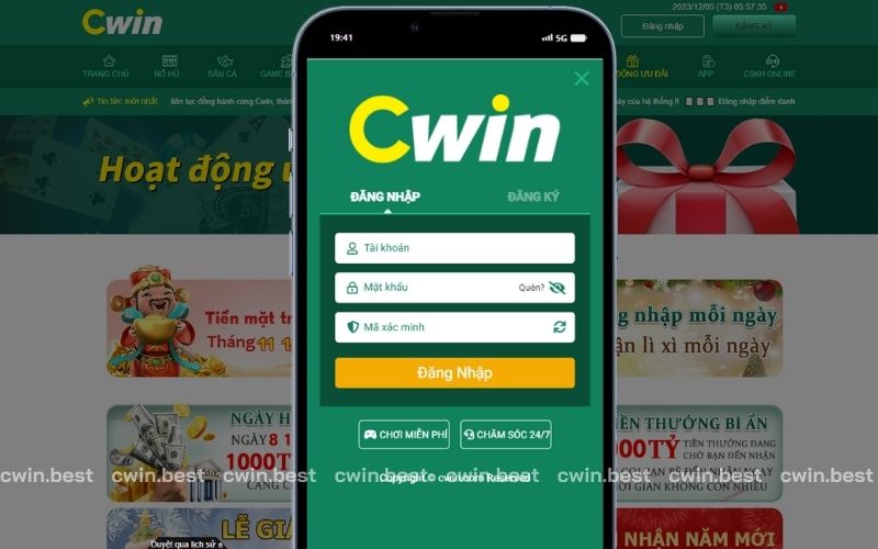 Hướng dẫn cách đăng nhập CWIN qua app